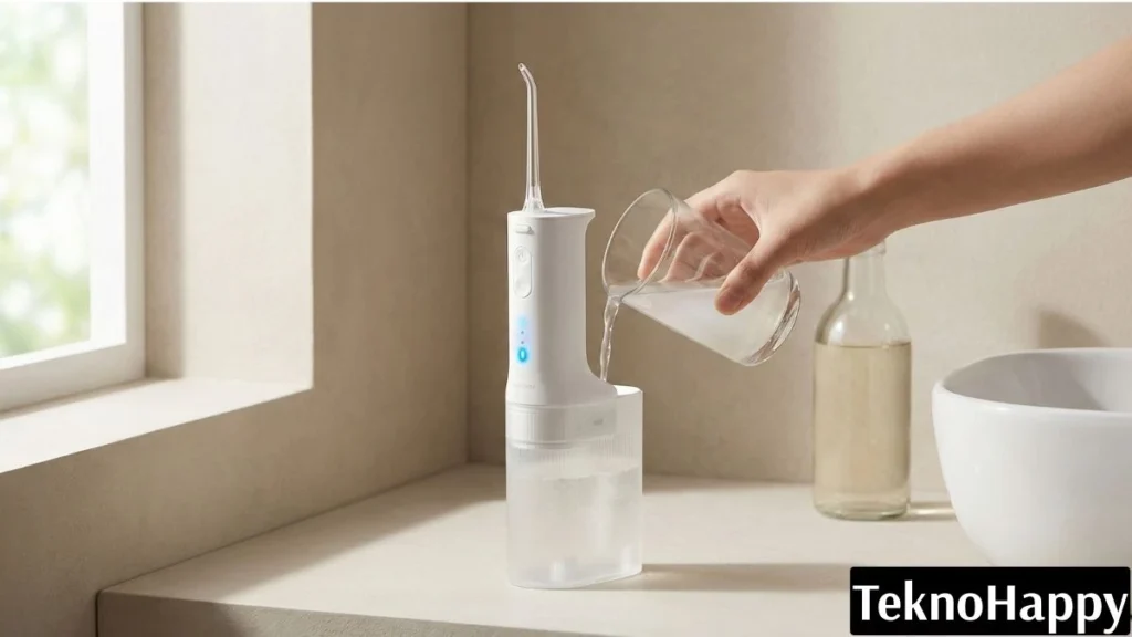 Xiaomi Ağız Duşu 2 çalışıyor ama su gelmiyor sorunu için sirkeli su ile kireç temizleme yöntemi