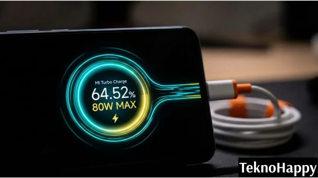 Xiaomi şarj yavaş sorununu çözen turbo şarj animasyonu ve hızlı şarj kablosu.